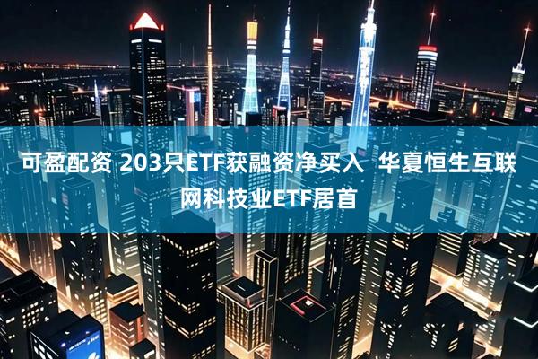 可盈配资 203只ETF获融资净买入  华夏恒生互联网科技业ETF居首