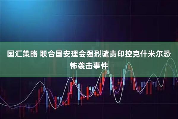 国汇策略 联合国安理会强烈谴责印控克什米尔恐怖袭击事件