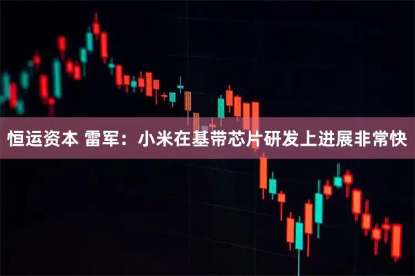 恒运资本 雷军：小米在基带芯片研发上进展非常快