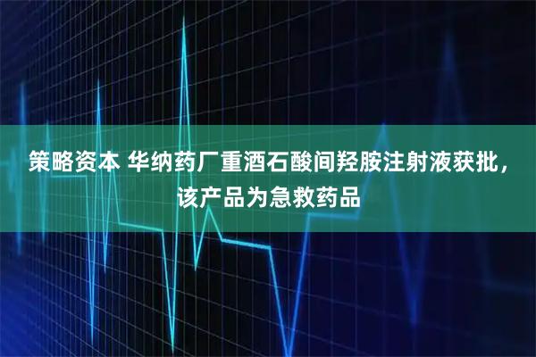 策略资本 华纳药厂重酒石酸间羟胺注射液获批，该产品为急救药品
